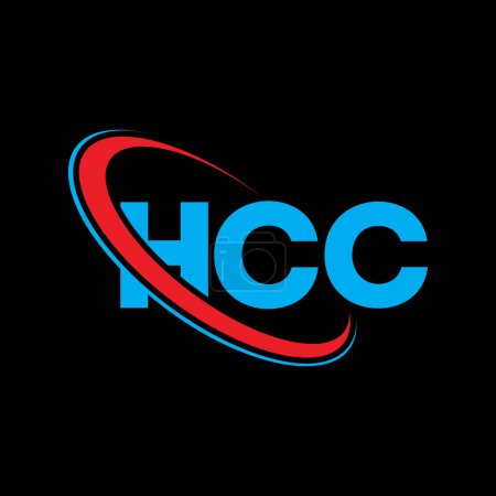Illustration for HCC logo. HCC letter. HCC letter logo design. Initials HCC logo linked with circle and uppercase monogram logo. HCC typography for technology, business and real estate brand. - Royalty Free Image