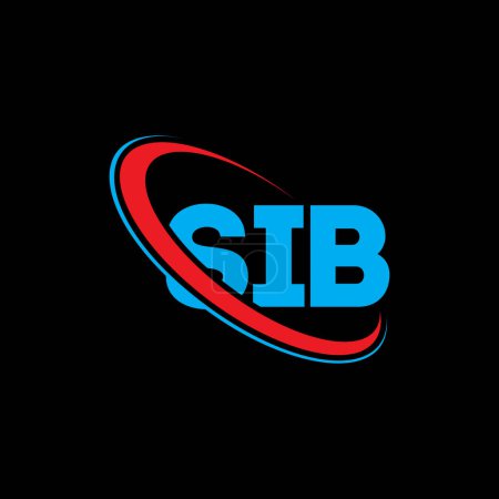 Téléchargez les illustrations : Logo SIB. Lettre de la SIB. SIB lettre logo design. Initiales Logo SIB lié au logo monogramme cercle et majuscule. Typographie SIB pour la marque technologique, commerciale et immobilière. - en licence libre de droit