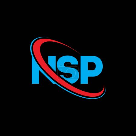Téléchargez les illustrations : Logo NSP. Lettre du NSP. NSP lettre logo design. Initiales Logo NSP lié au logo monogramme cercle et majuscule. Typographie NSP pour la marque technologique, commerciale et immobilière. - en licence libre de droit