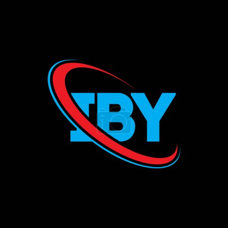 Ilustración de Logo IBY. Carta IBY. Diseño del logotipo de la letra IBY. Logo IBY inicial vinculado con el logotipo del círculo y del monograma en mayúsculas. Tipografía IBY para marca tecnológica, empresarial e inmobiliaria. - Imagen libre de derechos