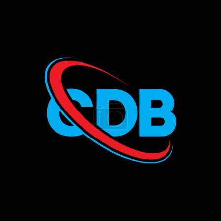 Ilustración de Logo del CDB. Carta del CDB. Diseño del logotipo de la letra CDB. Logo inicial del CDB vinculado con el logotipo del círculo y del monograma en mayúsculas. Tipografía CDB para marca tecnológica, empresarial e inmobiliaria. - Imagen libre de derechos