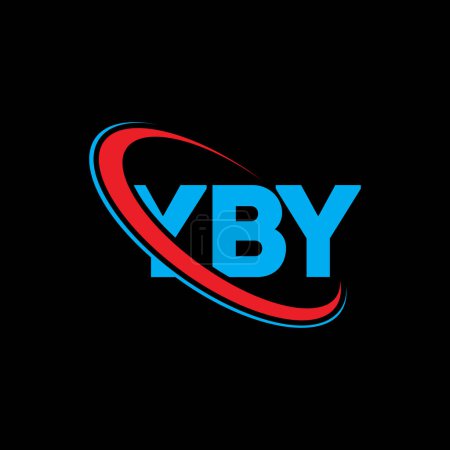 Téléchargez les illustrations : Logo YBY. Lettre de Yby. YBY lettre logo design. Initiales Logo YBY associé au logo monogram en cercle et majuscule. Typographie YBY pour la marque technologique, commerciale et immobilière. - en licence libre de droit