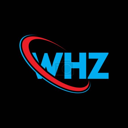 Téléchargez les illustrations : Logo WHZ. Lettre WHZ. WHZ lettre logo design. Initiales logo WHZ lié à cercle et logo monogramme majuscule. WHZ typographie pour la technologie, les affaires et la marque immobilière. - en licence libre de droit