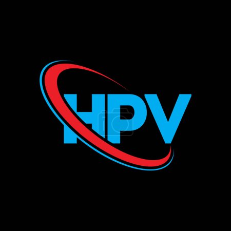 Téléchargez les illustrations : Logo HPV. Lettre HPV. HPV lettre logo design. Initiales Logo HPV lié au logo monogramme cercle et majuscule. Typographie HPV pour la marque technologique, commerciale et immobilière. - en licence libre de droit