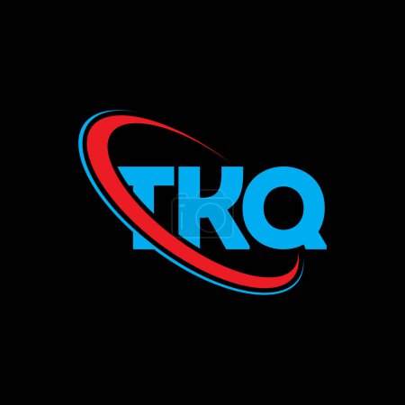 Téléchargez les illustrations : Logo TKQ. Lettre du TKQ. TKQ lettre logo design. Initiales logo TKQ lié au logo monogramme cercle et majuscule. TKQ typographie pour la technologie, les affaires et la marque immobilière. - en licence libre de droit