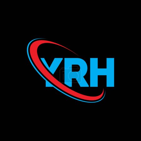 Illustration for YRH logo. YRH letter. YRH letter logo design. Initials YRH logo linked with circle and uppercase monogram logo. YRH typography for technology, business and real estate brand. - Royalty Free Image