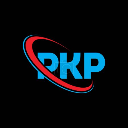 Téléchargez les illustrations : Logo PKP. Lettre du PKP. PKP lettre logo design. Initiales Logo PKP lié au logo monogramme cercle et majuscule. Typographie PKP pour la marque technologique, commerciale et immobilière. - en licence libre de droit