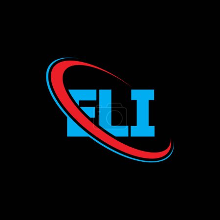 Ilustración de Logo ELI. Carta de ELI. Diseño del logotipo de la letra ELI. Logotipo inicial de ELI vinculado con el círculo y el logotipo del monograma en mayúsculas. Tipografía ELI para marca tecnológica, empresarial e inmobiliaria. - Imagen libre de derechos