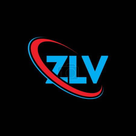 Illustration for ZLV logo. ZLV letter. ZLV letter logo design. Initials ZLV logo linked with circle and uppercase monogram logo. ZLV typography for technology, business and real estate brand. - Royalty Free Image