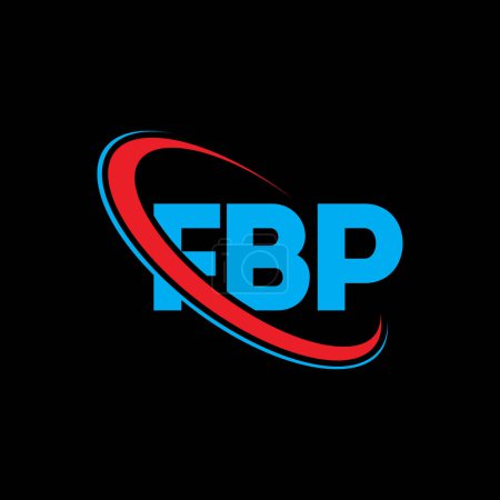 Ilustración de Logo de FBP. Carta de FBP. Diseño del logotipo de la letra FBP. Logotipo inicial de FBP vinculado con el círculo y el logotipo del monograma en mayúsculas. Tipografía FBP para marca tecnológica, empresarial e inmobiliaria. - Imagen libre de derechos