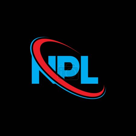 Illustration for NPL logo. NPL letter. NPL letter logo design. Initials NPL logo linked with circle and uppercase monogram logo. NPL typography for technology, business and real estate brand. - Royalty Free Image