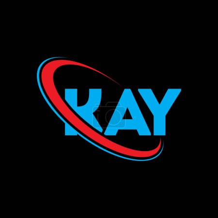 Téléchargez les illustrations : Logo KAY. Lettre de KAY. KAY lettre logo design. Initiales Logo KAY lié au logo monogram cercle et majuscule. Typographie KAY pour la marque technologique, commerciale et immobilière. - en licence libre de droit