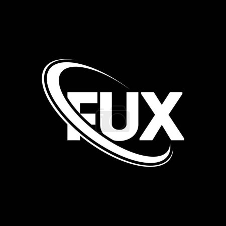 Téléchargez les illustrations : Logo FUX. Lettre FUX. FUX lettre logo design. Initiales Logo FUX lié au logo monogramme cercle et majuscule. Typographie FUX pour la marque technologique, commerciale et immobilière. - en licence libre de droit