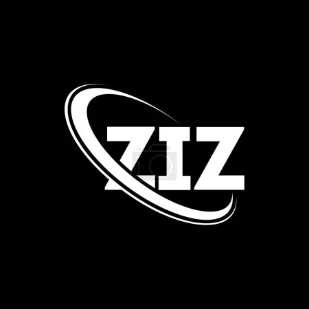 Ilustración de Logotipo ZIZ. Carta ZIZ. Diseño del logotipo de la letra ZIZ. Inicial logotipo ZIZ vinculado con el círculo y el logotipo del monograma en mayúsculas. Tipografía ZIZ para marca tecnológica, empresarial e inmobiliaria. - Imagen libre de derechos
