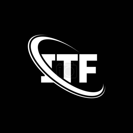 Téléchargez les illustrations : Logo ITF. Lettre de l'ITF. ITF lettre logo design. Initiales Logo ITF lié au logo monogramme cercle et majuscule. Typographie ITF pour la marque technologique, commerciale et immobilière. - en licence libre de droit