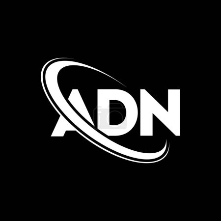 Téléchargez les illustrations : ADN logo. ADN letter. ADN letter logo design. Initials ADN logo linked with circle and uppercase monogram logo. ADN typography for technology, business and real estate brand. - en licence libre de droit
