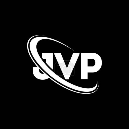 Illustration for JVP logo. JVP letter. JVP letter logo design. Initials JVP logo linked with circle and uppercase monogram logo. JVP typography for technology, business and real estate brand. - Royalty Free Image