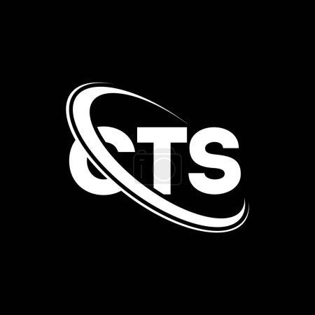 Ilustración de Logo de CTS. Carta CTS. Diseño del logotipo de la letra CTS. Logotipo inicial de CTS vinculado con el círculo y el logotipo del monograma en mayúsculas. Tipografía CTS para marca tecnológica, empresarial e inmobiliaria. - Imagen libre de derechos