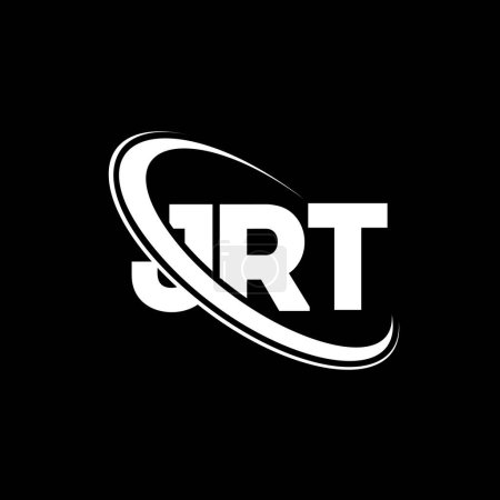 Téléchargez les illustrations : Logo JRT. Lettre de la JRT. JRT lettre logo design. Initiales Logo JRT lié au logo monogramme cercle et majuscule. Typographie JRT pour la marque technologique, commerciale et immobilière. - en licence libre de droit