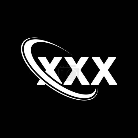 Téléchargez les illustrations : Logo XXX. XXX lettre. XXX lettre logo design. Initiales XXX logo lié avec cercle et logo monogramme majuscule. XXX typographie pour la technologie, les entreprises et la marque immobilière. - en licence libre de droit