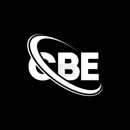 Ilustración de Logo de CBE. Carta de la CBE. Diseño del logotipo de la letra CBE. Logotipo inicial del CBE vinculado con el logotipo del círculo y del monograma en mayúsculas. Tipografía CBE para marca tecnológica, empresarial e inmobiliaria. - Imagen libre de derechos