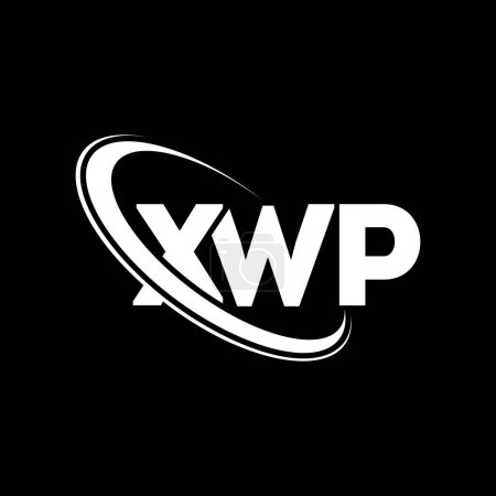 Illustration for XWP logo. XWP letter. XWP letter logo design. Initials XWP logo linked with circle and uppercase monogram logo. XWP typography for technology, business and real estate brand. - Royalty Free Image