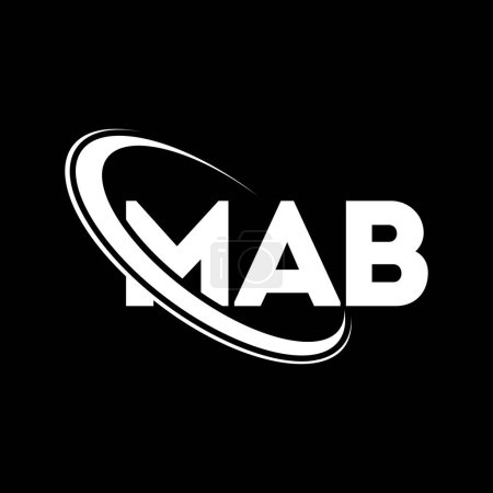 Téléchargez les illustrations : Logo MAB. Lettre MAB. MAB lettre logo design. Initiales Logo MAB associé au logo monogramme cercle et majuscule. Typographie MAB pour la marque technologique, commerciale et immobilière. - en licence libre de droit