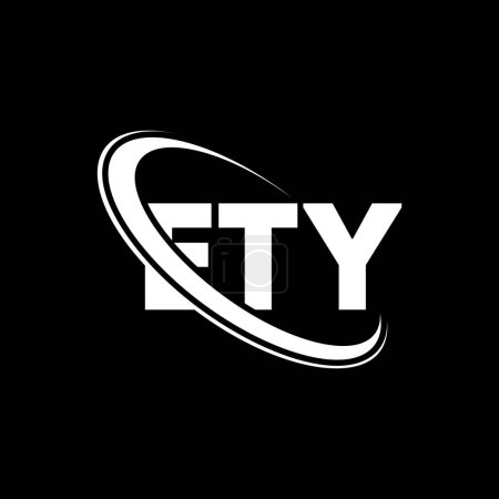 Téléchargez les illustrations : Logo ETY. Lettre ETY. ETY lettre logo design. Initiales logo ETY lié au logo monogramme cercle et majuscule. ETY typographie pour la technologie, les affaires et la marque immobilière. - en licence libre de droit