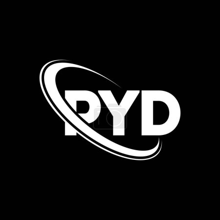 Téléchargez les illustrations : Logo PYD. Lettre du PYD. PYD lettre logo design. Initiales PYD logo lié avec cercle et logo monogramme majuscule. Typographie PYD pour la marque technologique, commerciale et immobilière. - en licence libre de droit