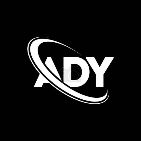 Téléchargez les illustrations : ADY logo. ADY letter. ADY letter logo design. Initials ADY logo linked with circle and uppercase monogram logo. ADY typography for technology, business and real estate brand. - en licence libre de droit