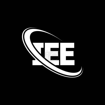 Ilustración de Logo de IEE. Carta IEE. Diseño del logotipo de la letra IEE. Logotipo inicial de IEE vinculado con el círculo y el logotipo del monograma en mayúsculas. Tipografía IEE para marca tecnológica, empresarial e inmobiliaria. - Imagen libre de derechos