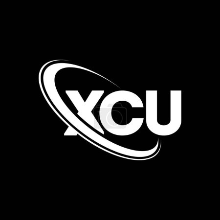 Ilustración de Logo XCU. Carta XCU. Diseño del logotipo de la letra XCU. Logotipo inicial de XCU vinculado con el círculo y el logotipo del monograma en mayúsculas. Tipografía XCU para marca tecnológica, empresarial e inmobiliaria. - Imagen libre de derechos