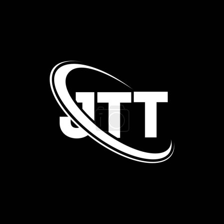 Illustration for JTT logo. JTT letter. JTT letter logo design. Initials JTT logo linked with circle and uppercase monogram logo. JTT typography for technology, business and real estate brand. - Royalty Free Image