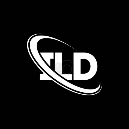 Illustration for ILD logo. ILD letter. ILD letter logo design. Initials ILD logo linked with circle and uppercase monogram logo. ILD typography for technology, business and real estate brand. - Royalty Free Image