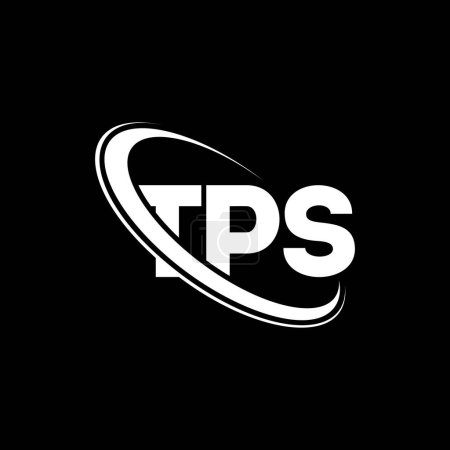 Illustration for TPS logo. TPS letter. TPS letter logo design. Initials TPS logo linked with circle and uppercase monogram logo. TPS typography for technology, business and real estate brand. - Royalty Free Image