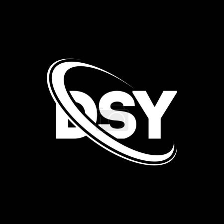 Ilustración de Logo DSY. Carta DSY. Diseño de logotipo de letra DSY. Logo DSY inicial vinculado con el logotipo del círculo y del monograma en mayúsculas. Tipografía DSY para marca tecnológica, empresarial e inmobiliaria. - Imagen libre de derechos