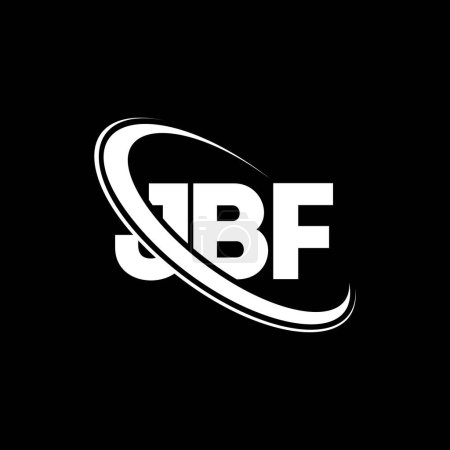 Illustration for JBF logo. JBF letter. JBF letter logo design. Initials JBF logo linked with circle and uppercase monogram logo. JBF typography for technology, business and real estate brand. - Royalty Free Image