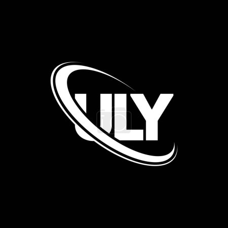 Téléchargez les illustrations : Logo ULY. ULY lettre. ULY lettre logo design. Initiales Logo ULY lié au logo monogramme cercle et majuscule. Typographie ULY pour la marque de technologie, d'affaires et d'immobilier. - en licence libre de droit
