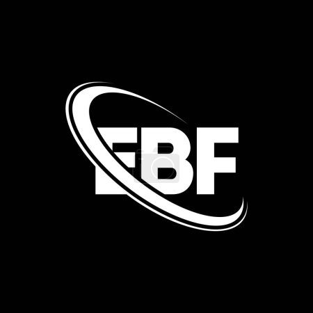 Ilustración de Logo EBF. Carta EBF. Diseño del logotipo de la letra EBF. Inicial logotipo EBF vinculado con el círculo y el logotipo monograma en mayúsculas. Tipografía EBF para marca tecnológica, empresarial e inmobiliaria. - Imagen libre de derechos