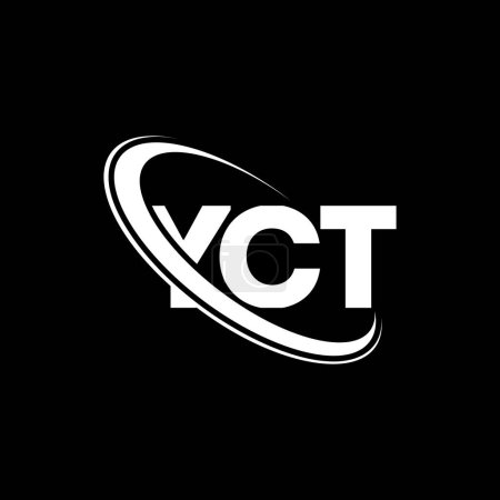 Illustration for YCT logo. YCT letter. YCT letter logo design. Initials YCT logo linked with circle and uppercase monogram logo. YCT typography for technology, business and real estate brand. - Royalty Free Image