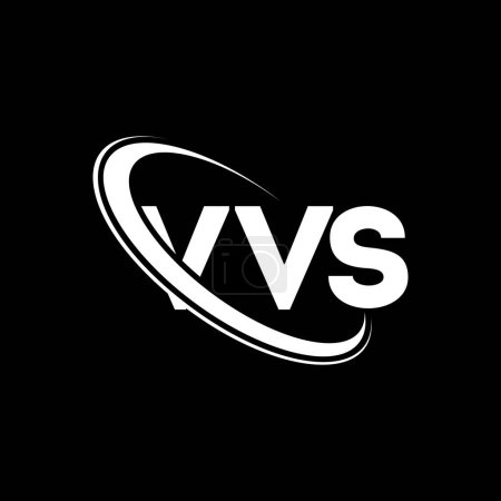 Ilustración de Logotipo VVS. Carta VVS. Diseño del logotipo de la letra VVS. Inicial logotipo VVS vinculado con el círculo y el logotipo del monograma en mayúsculas. Tipografía VVS para marca tecnológica, empresarial e inmobiliaria. - Imagen libre de derechos
