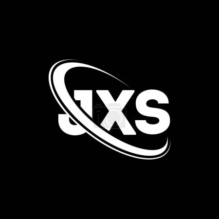 Illustration for JXS logo. JXS letter. JXS letter logo design. Initials JXS logo linked with circle and uppercase monogram logo. JXS typography for technology, business and real estate brand. - Royalty Free Image