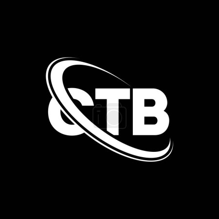 Ilustración de Logo CTB. Carta de la CTB. Diseño del logotipo de la carta CTB. Inicial logo CTB vinculado con círculo y logo monograma en mayúsculas. Tipografía CTB para marca tecnológica, empresarial e inmobiliaria. - Imagen libre de derechos