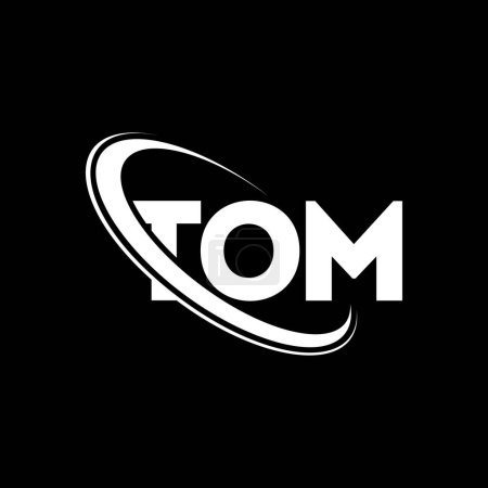 Téléchargez les illustrations : Logo TOM. Lettre TOM. Design de logo lettre TOM. Initiales Logo TOM lié au logo monogram en cercle et majuscule. Typographie TOM pour la marque de technologie, d'affaires et d'immobilier. - en licence libre de droit
