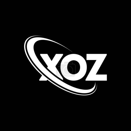 Téléchargez les illustrations : Logo XOZ. Lettre de XOZ. Design du logo de la lettre XOZ. Initiales Logo XOZ lié au logo monogram cercle et majuscule. Typographie XOZ pour la marque technologique, commerciale et immobilière. - en licence libre de droit