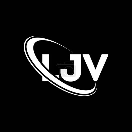 Illustration for LJV logo. LJV letter. LJV letter logo design. Initials LJV logo linked with circle and uppercase monogram logo. LJV typography for technology, business and real estate brand. - Royalty Free Image