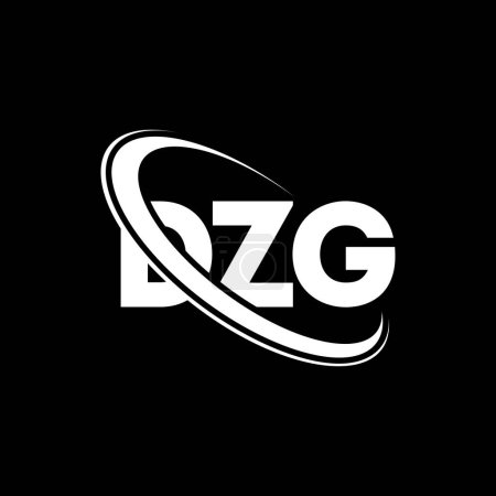 Illustration for DZG logo. DZG letter. DZG letter logo design. Initials DZG logo linked with circle and uppercase monogram logo. DZG typography for technology, business and real estate brand. - Royalty Free Image