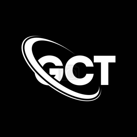 Illustration for GCT logo. GCT letter. GCT letter logo design. Initials GCT logo linked with circle and uppercase monogram logo. GCT typography for technology, business and real estate brand. - Royalty Free Image