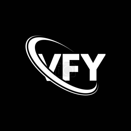Ilustración de Logo de VFY. Carta VFY. Diseño del logotipo de la letra VFY. Inicial logotipo VFY vinculado con el círculo y el logotipo del monograma en mayúsculas. Tipografía VFY para marca tecnológica, empresarial e inmobiliaria. - Imagen libre de derechos