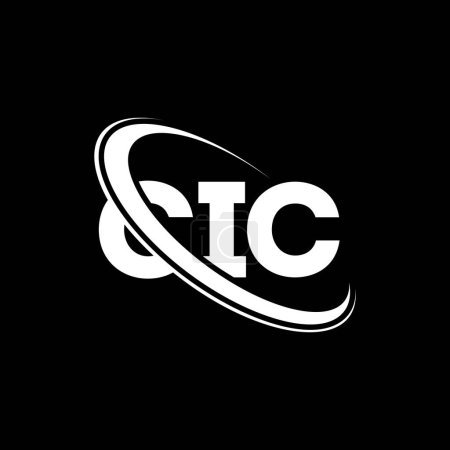 Ilustración de Logo de CIC. Carta del CIC. Diseño del logotipo de la letra CIC. Logo CIC inicial vinculado con el logotipo del círculo y del monograma en mayúsculas. Tipografía CIC para marca tecnológica, empresarial e inmobiliaria. - Imagen libre de derechos